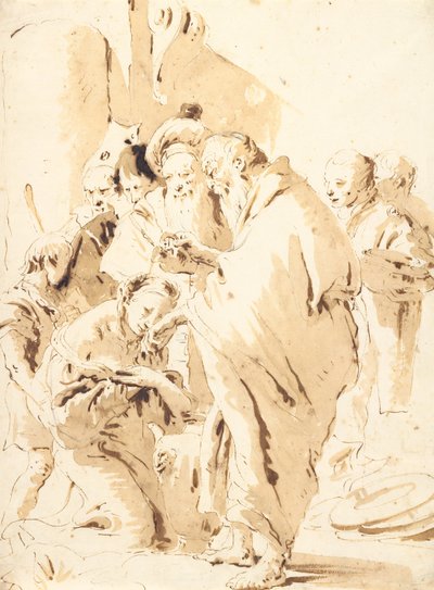 St. Prosdocimus doopt St. Giustina door Giovanni Battista Tiepolo